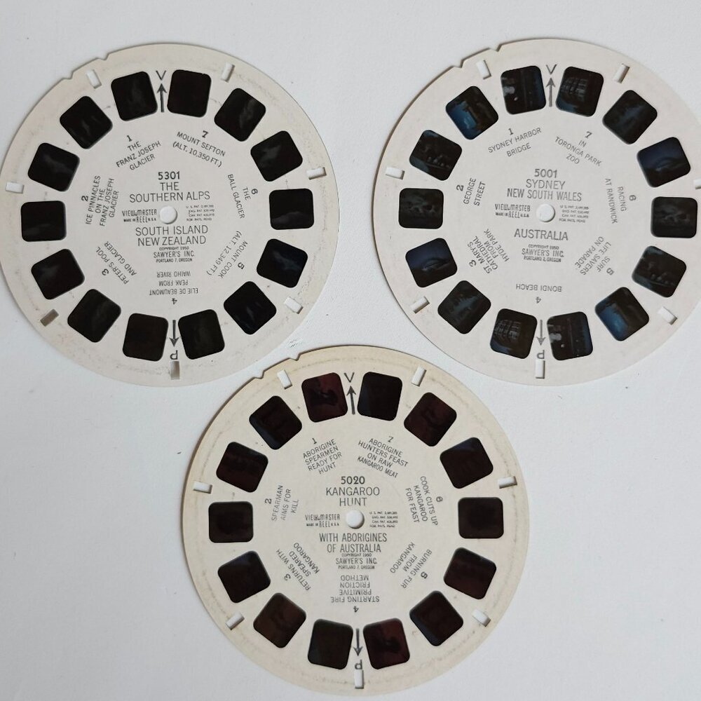 VINTAGE View Master Reel Lot of 3 AUSTRALIA Travel Theme Lot of 3 Reels